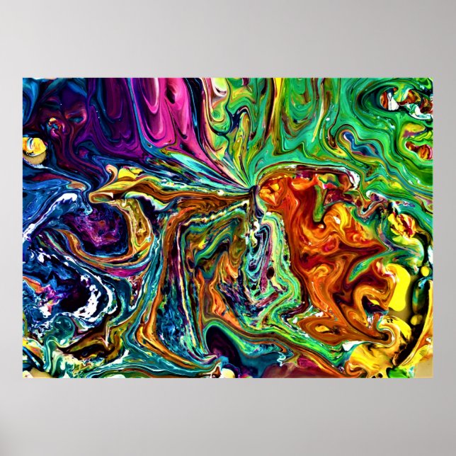 Abstrakt Färg Studie 1, Poster (Framsidan)