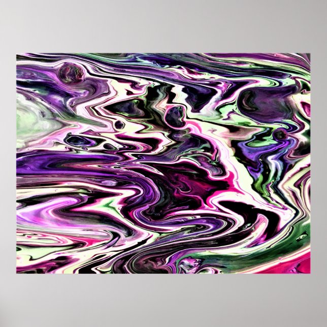 Abstrakt Färg Studie 207. Poster (Framsidan)