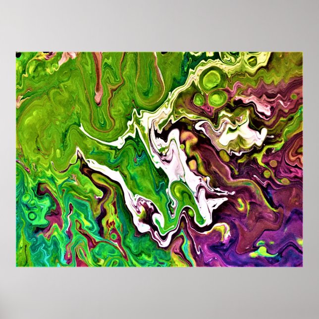 Abstrakt Färg Studie 245. Poster (Framsidan)