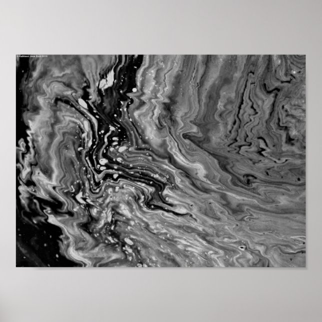 Abstrakt Färg Studie 25 / Noir Poster (Framsidan)