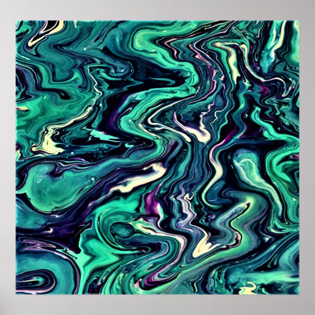 Abstrakt Färg Studie 297. Poster (Framsidan)