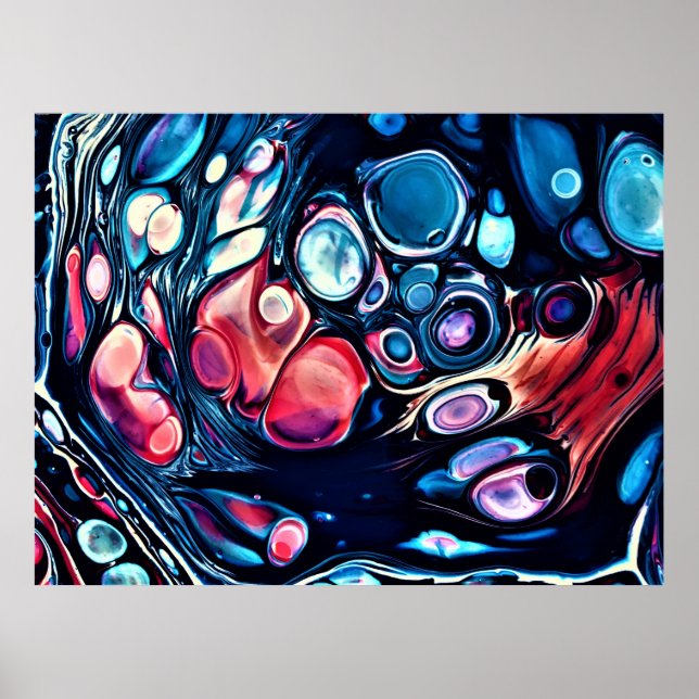 Abstrakt Färg Studie 335. Poster (Framsidan)