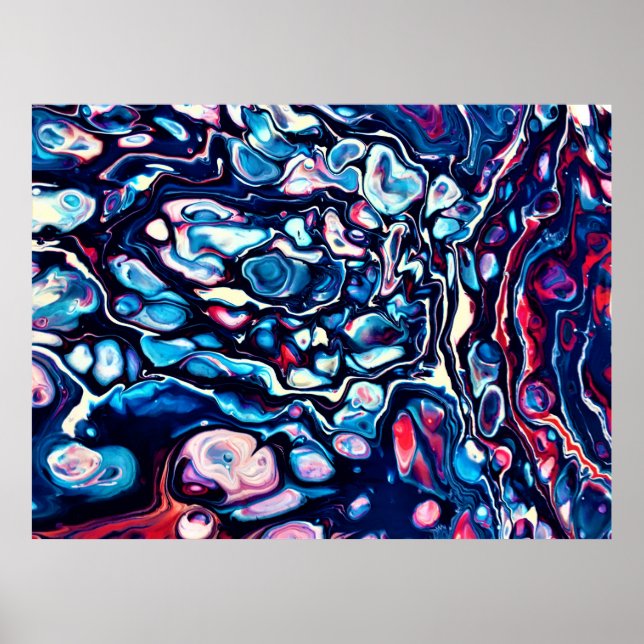 Abstrakt Färg Studie 339. Poster (Framsidan)