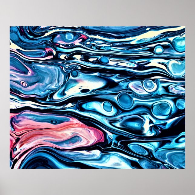 Abstrakt Färg Studie 343. Poster (Framsidan)