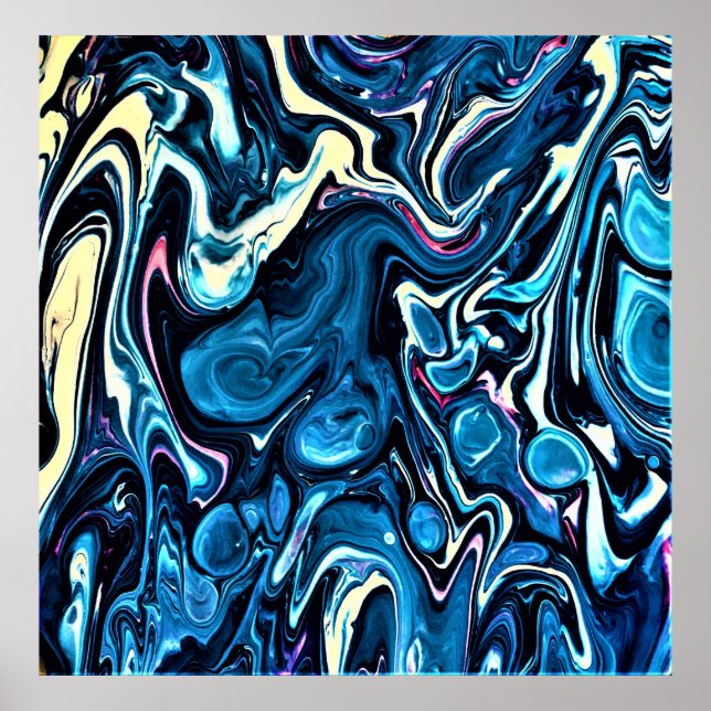 Abstrakt Färg Studie 346. Poster (Framsidan)