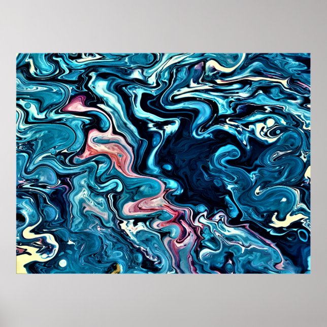 Abstrakt Färg Studie 347. Poster (Framsidan)