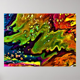 Abstrakt Färg Studie 3. Poster