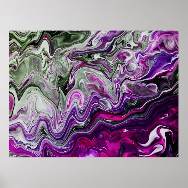 Abstrakt Färg Studie 413. Poster (Framsidan)