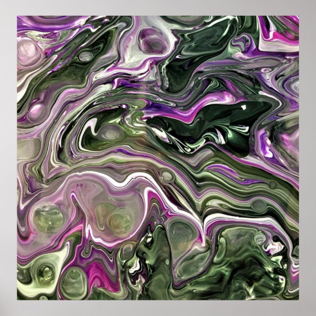 Abstrakt Färg Studie 414. Poster (Framsidan)