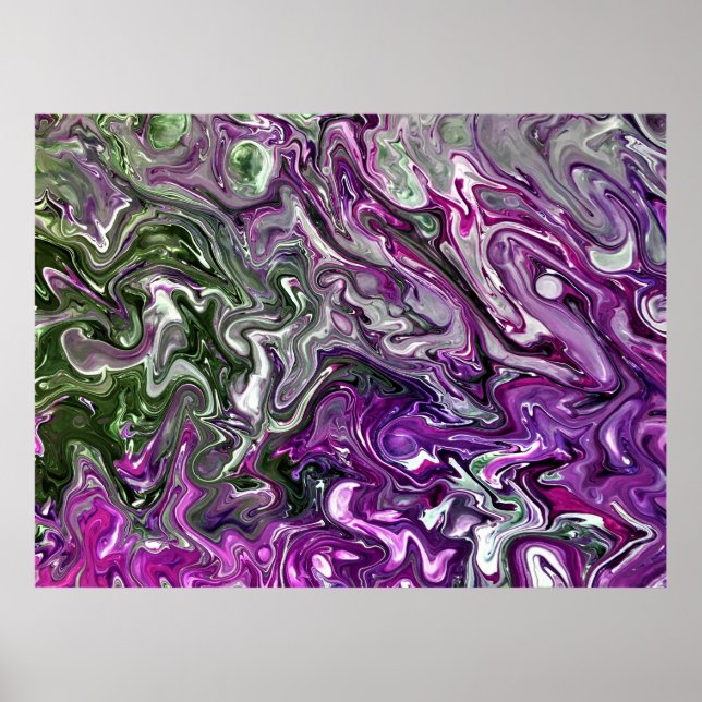 Abstrakt Färg Studie 427. Poster (Framsidan)