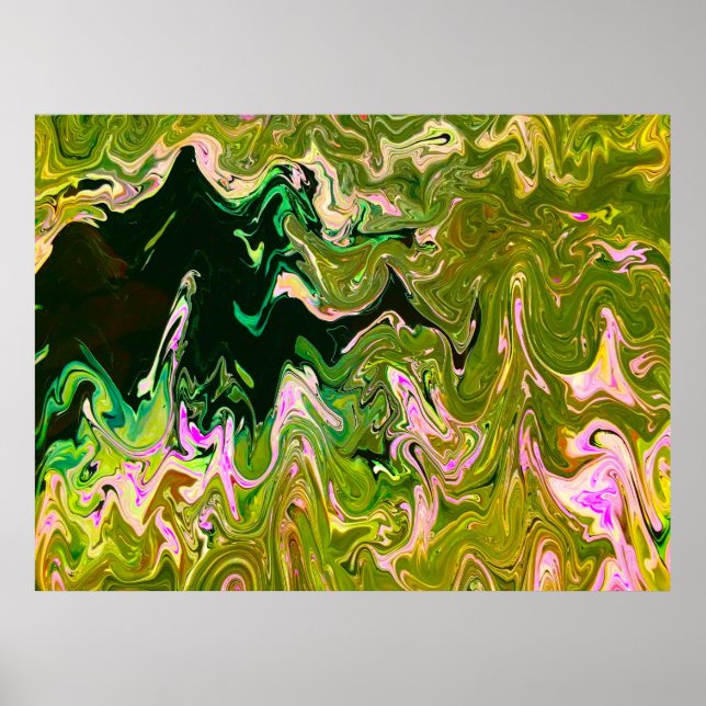 Abstrakt Färg Studie 493. Poster (Framsidan)