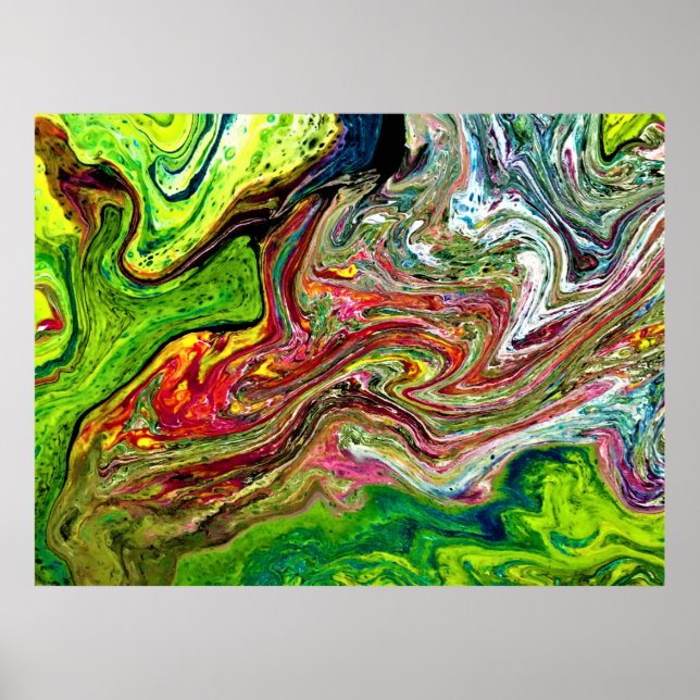 Abstrakt Färg Studie 52 Poster (Framsidan)