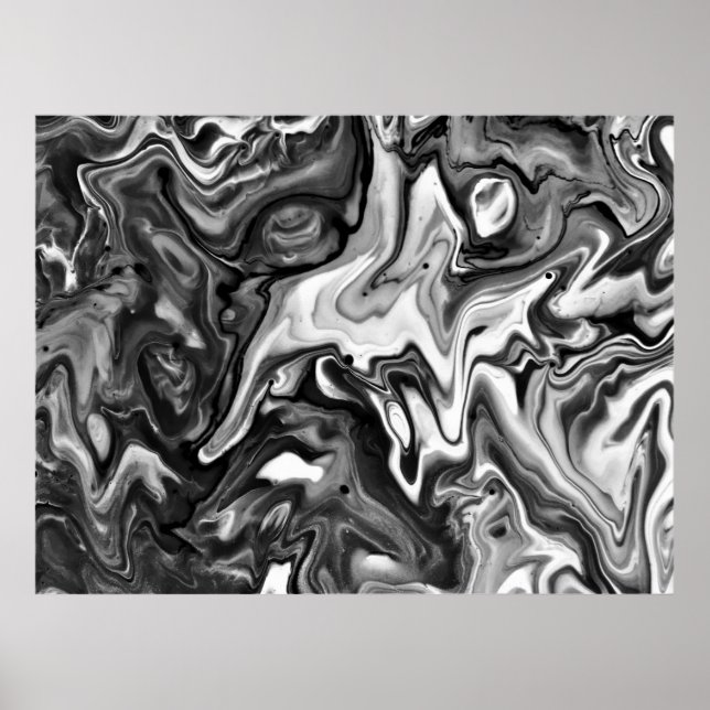 Abstrakt Färg Study 132 / Noir Poster (Framsidan)