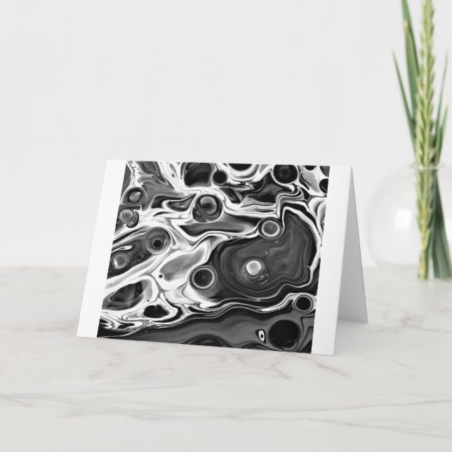 Abstrakt Färg Study 196 / Noir, kort (Framsida)