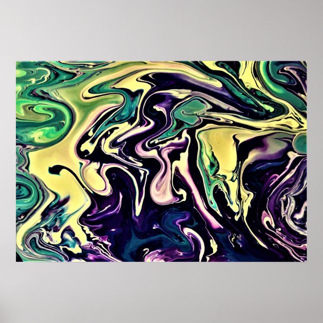 Abstrakt Färg Study 308 Poster (Framsidan)