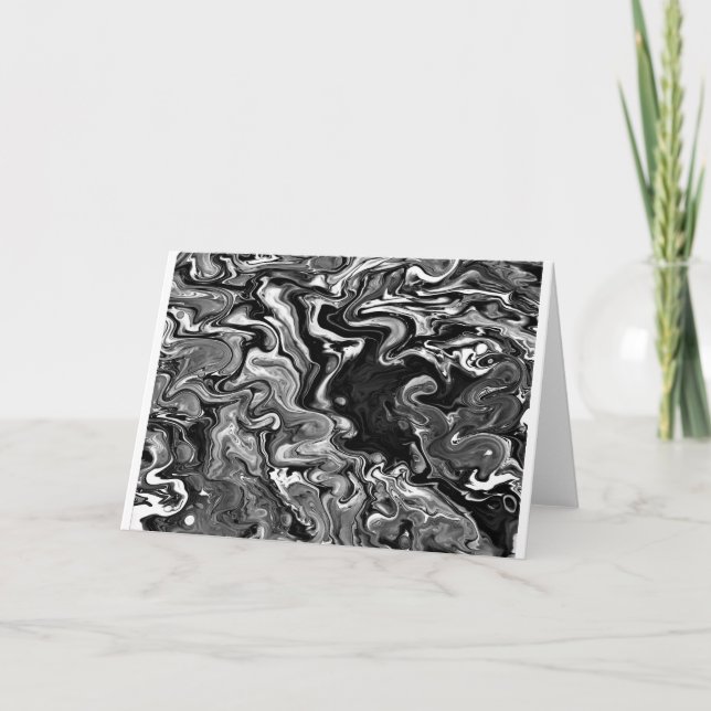 Abstrakt Färg Study 347 / Noir, kort (Framsida)