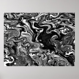 Abstrakt Färg Study 347 / Noir Poster