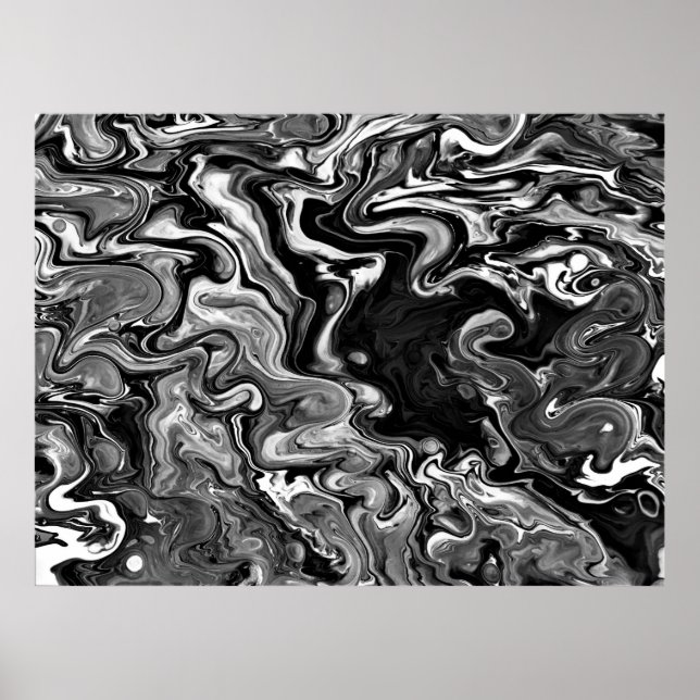 Abstrakt Färg Study 347 / Noir Poster (Framsidan)