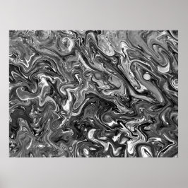 Abstrakt Färg Study 427 / Noir Poster