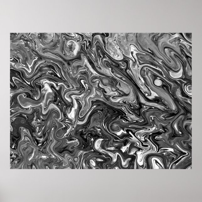 Abstrakt Färg Study 427 / Noir Poster (Framsidan)