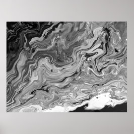 Abstrakt Färg Study 442 / Noir Poster