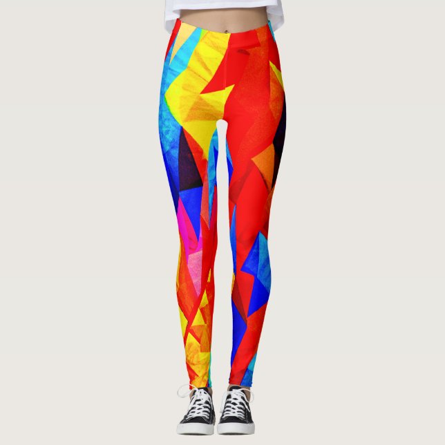 Abstrakt Färg Symphony Leggings (Framsida)