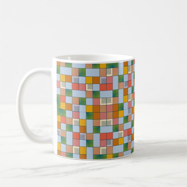 Abstrakt färg utan sömlösa mönster kaffemugg (Vänster)
