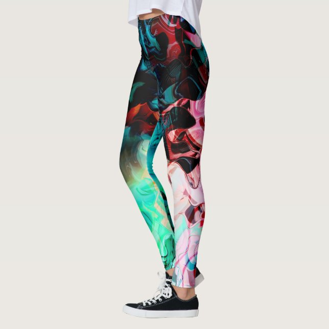 Abstrakt färg, vacker leggings (Vänster)