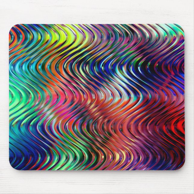 Abstrakt Färg Vågar Musmatta (Framsidan)