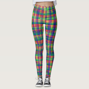 Abstrakt Färg vattenfärg Pput Mönster Leggings