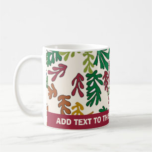 Abstrakt Färga Löv, lägg till text. Kaffemugg