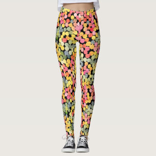 Abstrakt Färga vattenfärgpunkter Leggings