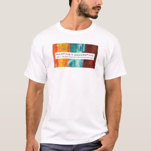 Abstrakt - färgad vägg, målare och dekorator t shirt