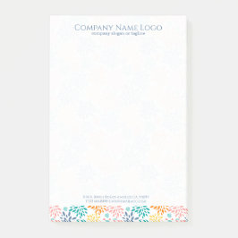 Abstrakt, färgade blommor mönster post-it block