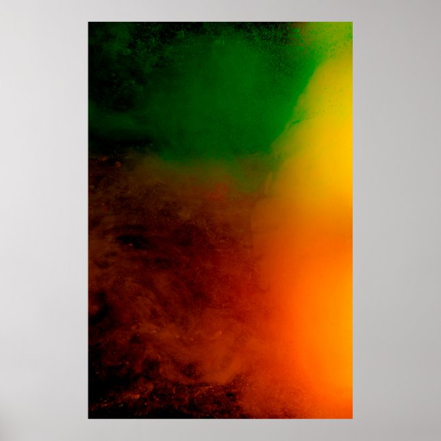 abstrakt-färgadens stoftexplosion på en svart bakg poster (Framsidan)