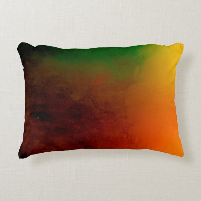 abstrakt-färgadens stoftexplosion på en svart bakg prydnadskudde (Framsidan)