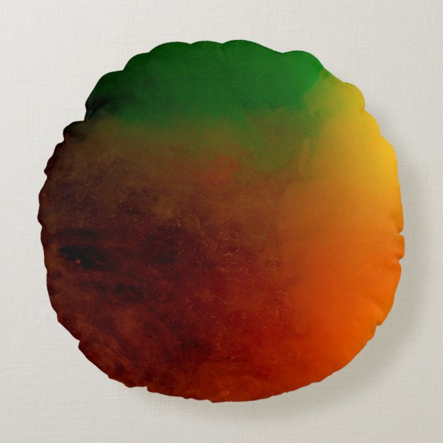 abstrakt-färgadens stoftexplosion på en svart bakg rund kudde (Framsidan)