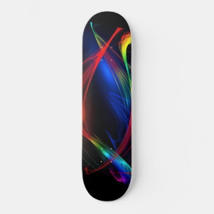 Abstrakt Färgat Ljus Skateboard
