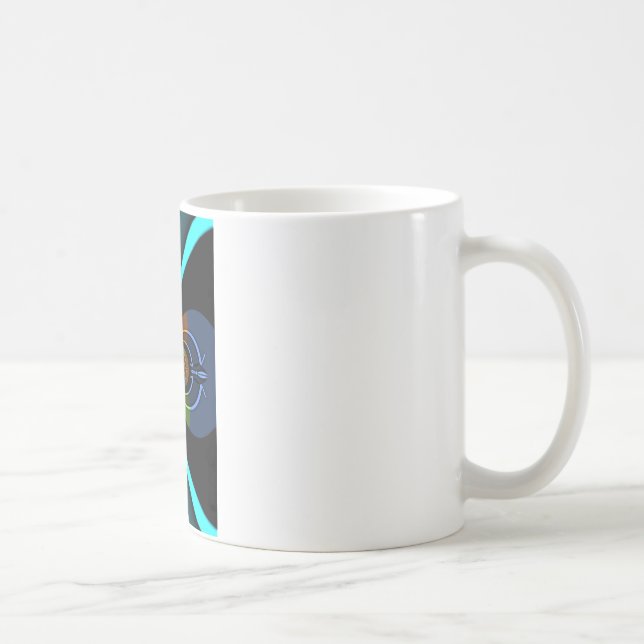 Abstrakt färgexplosion konsttryck kaffemugg (Höger)