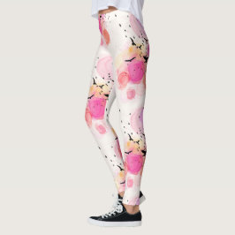 Abstrakt Färgfåglar mönster Leggings
