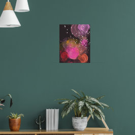 Abstrakt Färgfåglar mönster Poster