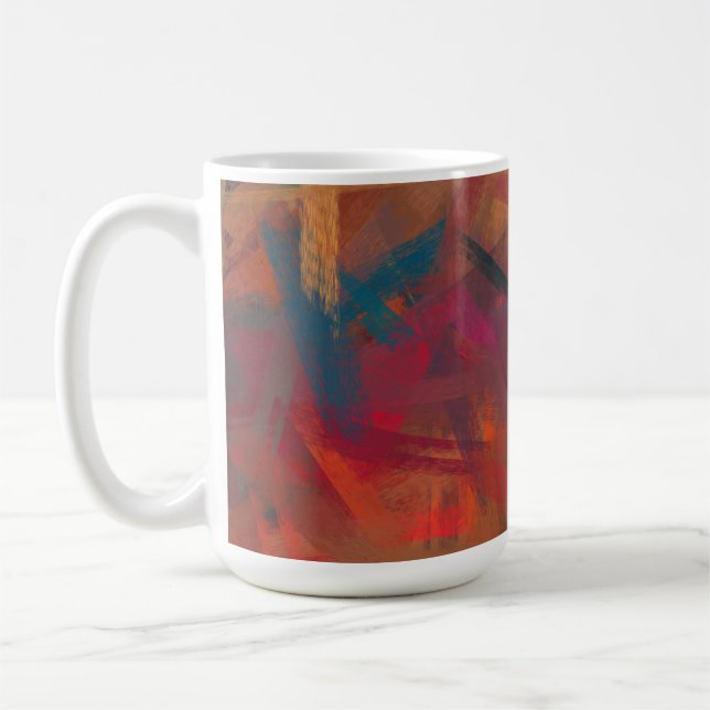 Abstrakt Färgfärg #2 Kaffemugg (Vänster)
