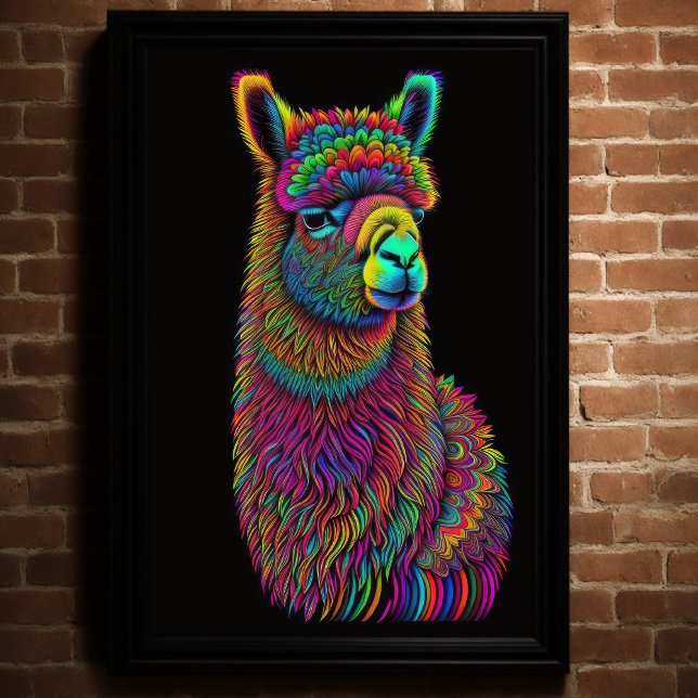 Abstrakt Färgfärg på en Llama 2:3 Poster (Skapare uppladdad)