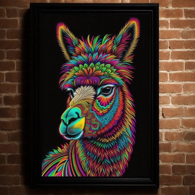 Abstrakt Färgfärg på en Llama 2:3 Poster (Skapare uppladdad)