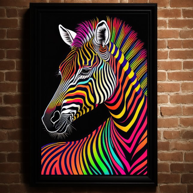 Abstrakt Färgfärg på en Zebra 2:3 II Poster (Skapare uppladdad)