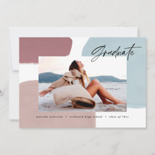 Abstrakt färgfärgad målad fotostudentfest meddelande