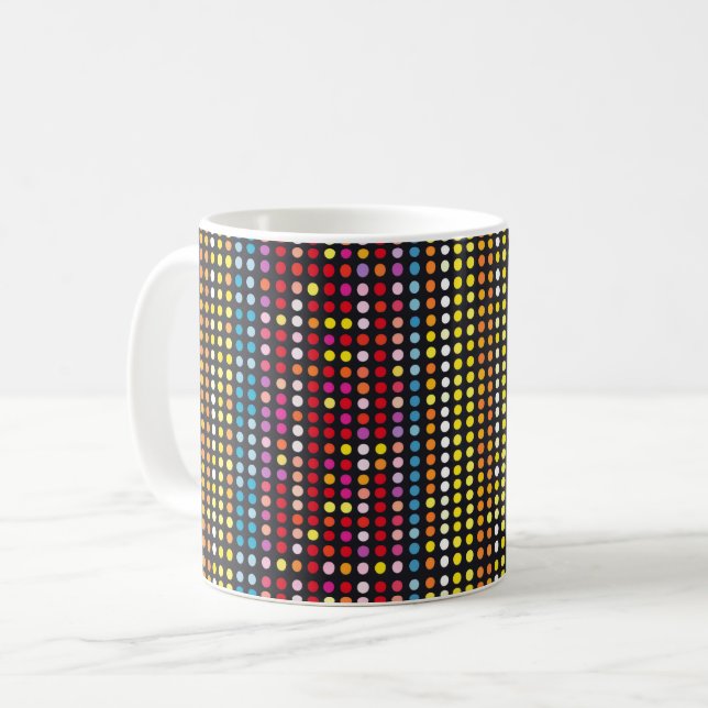 Abstrakt Färgfläckad Mönster Kaffemugg (Framsida vänster)
