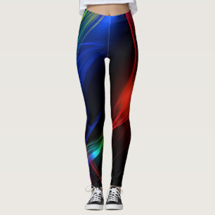 Abstrakt Färgfläckar på Ljus Leggings