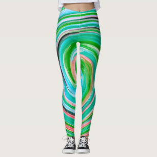 Abstrakt Färgfläckig fjällande Mönster #3 Leggings