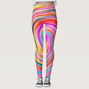 Abstrakt Färgfläckig fjällande Mönster #4 Leggings
